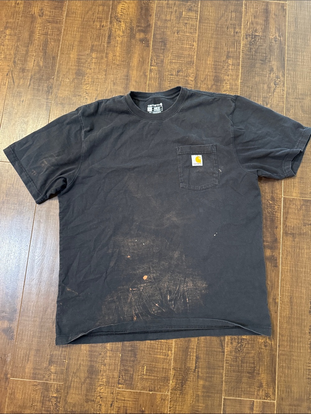 Carhartt Black Short Sleeve Pocket Tee with Patch